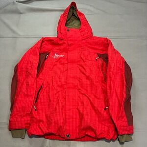 Rossignol Orange/Red Ski Jacket Snowboard Coat Hood‎ Lined 10,000 Men-SM-XXXX